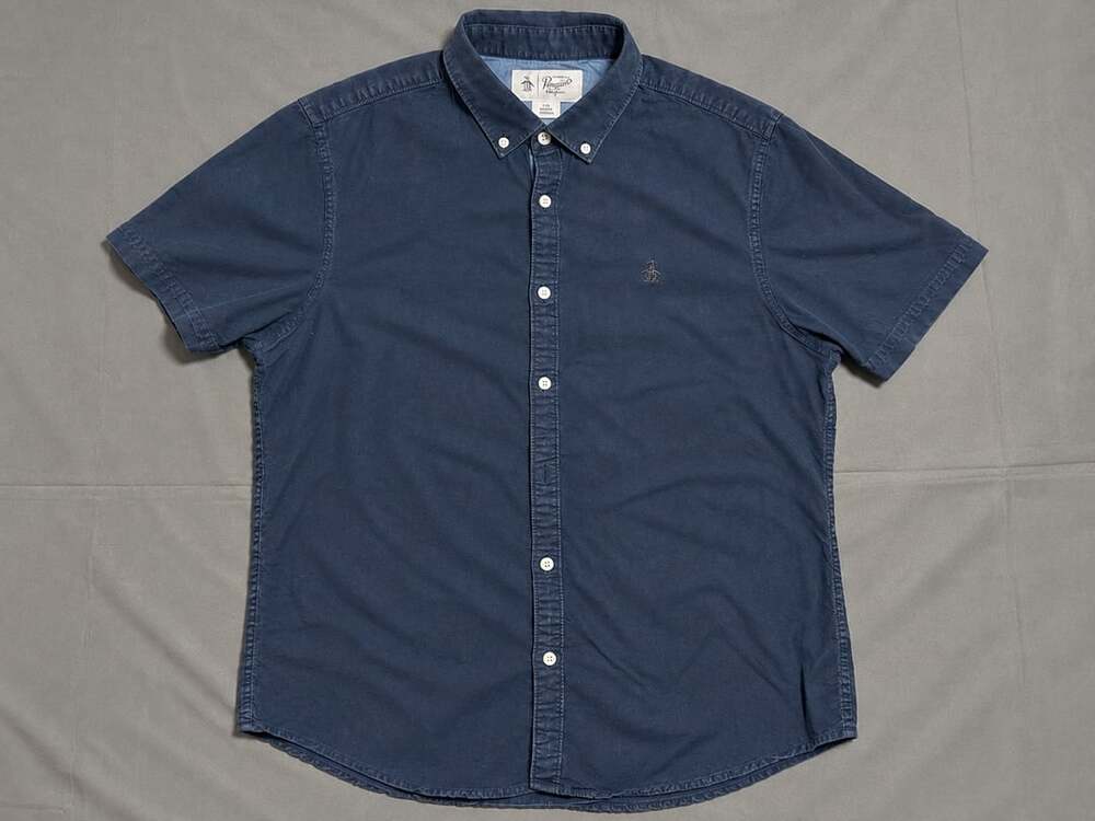 Original Penguin Munsingwear Men's Short Sleeve Button-Down Oxford Size L